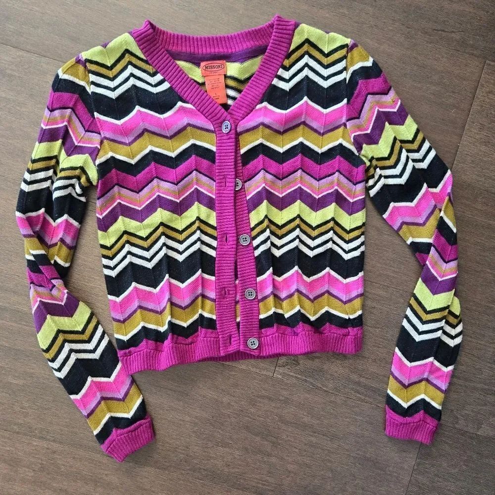Missioni For Target Zigzag Girls Cardigan Sweater size L